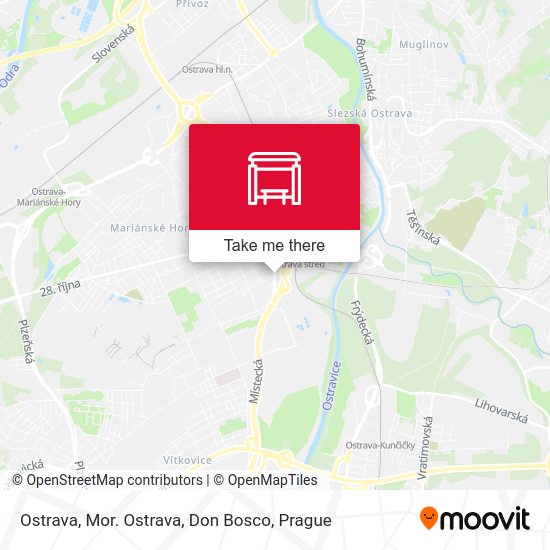 Ostrava, Mor. Ostrava, Don Bosco map