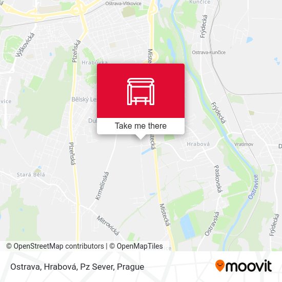 Ostrava, Hrabová, Pz Sever map