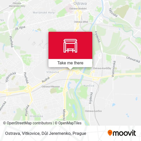 Ostrava, Vítkovice, Důl Jeremenko map