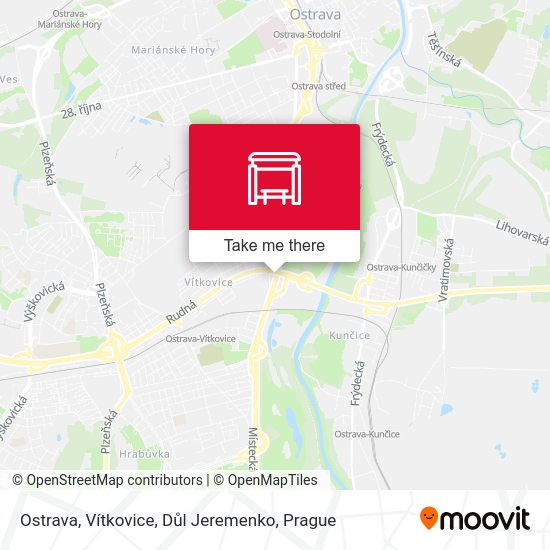 Ostrava, Vítkovice, Důl Jeremenko map