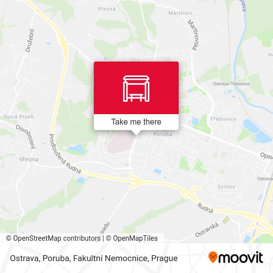 Ostrava, Poruba, Fakultní Nemocnice map