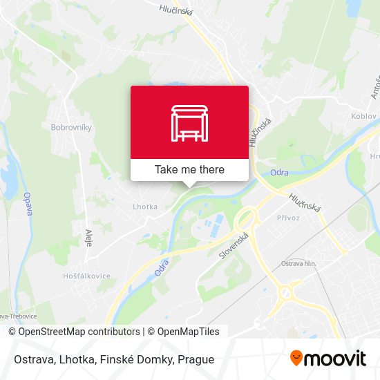 Ostrava, Lhotka, Finské Domky map