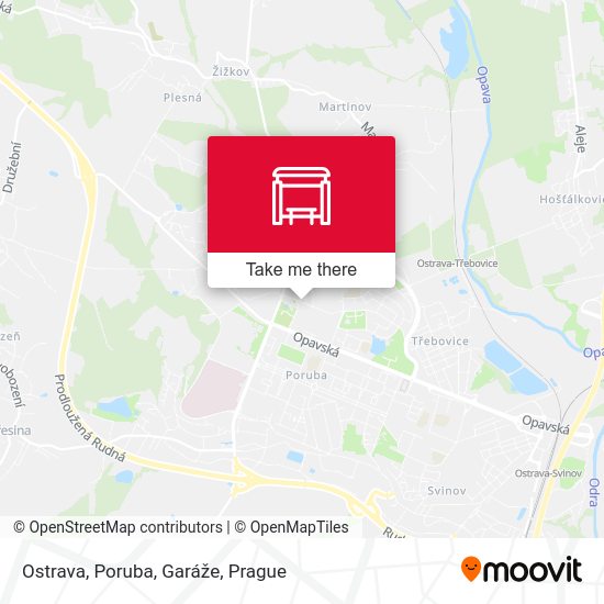 Карта Ostrava, Poruba, Garáže