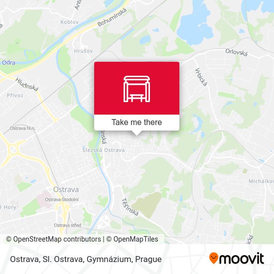 Ostrava, Sl. Ostrava, Gymnázium map
