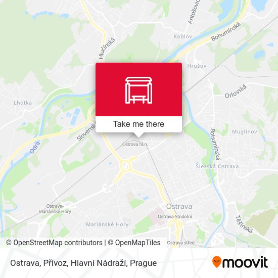Ostrava, Přívoz, Hlavní Nádraží map