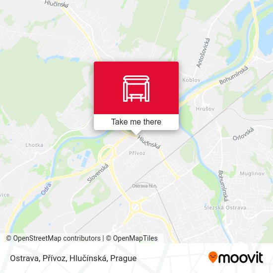 Ostrava, Přívoz, Hlučínská map