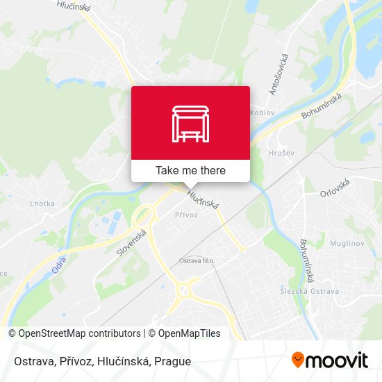 Ostrava, Přívoz, Hlučínská map