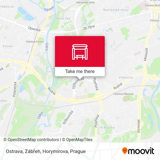 Ostrava, Zábřeh, Horymírova map
