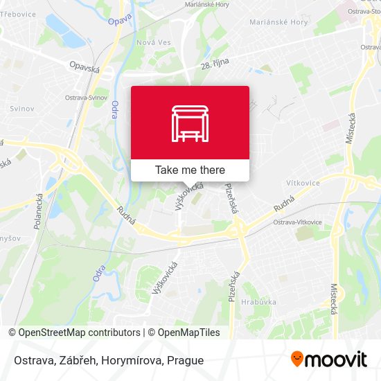Ostrava, Zábřeh, Horymírova map