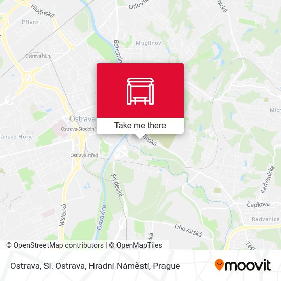 Ostrava, Sl. Ostrava, Hradní Náměstí map