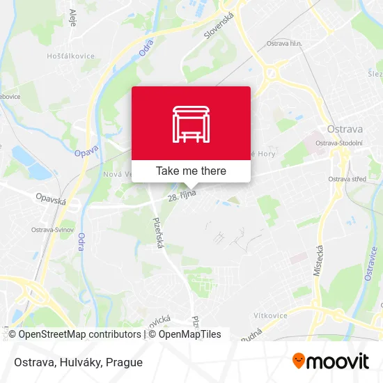 Карта Ostrava, Hulváky