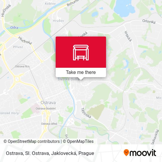 Ostrava, Sl. Ostrava, Jaklovecká map
