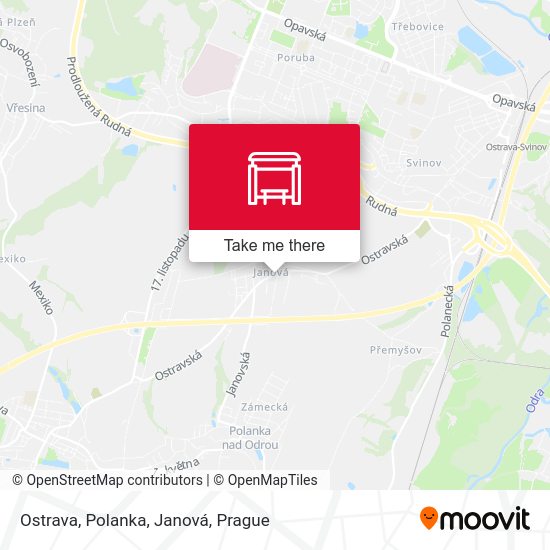 Ostrava, Polanka, Janová map