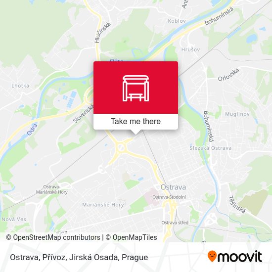 Ostrava, Přívoz, Jirská Osada map