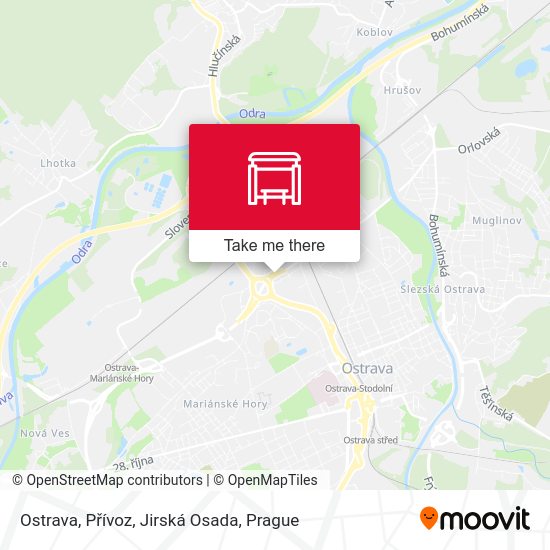 Ostrava, Přívoz, Jirská Osada map