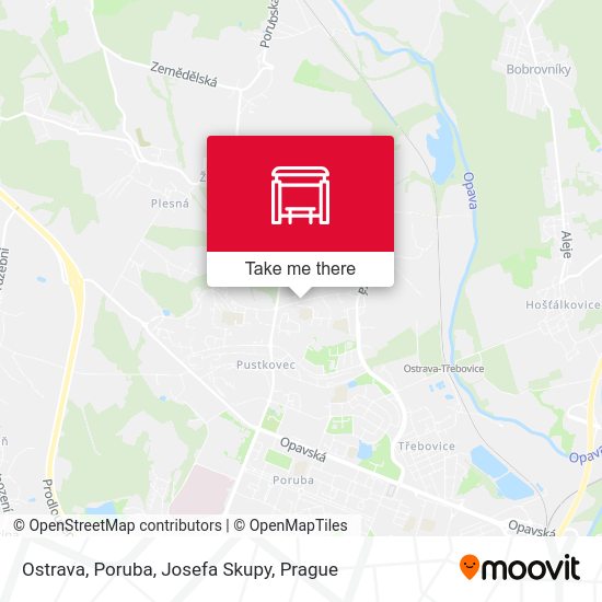 Ostrava, Poruba, Josefa Skupy map