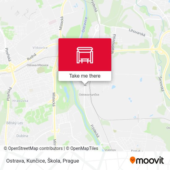 Ostrava, Kunčice, Škola map