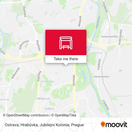 Ostrava, Hrabůvka, Jubilejní Kolonie map