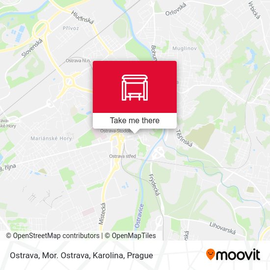 Ostrava, Mor. Ostrava, Karolina map