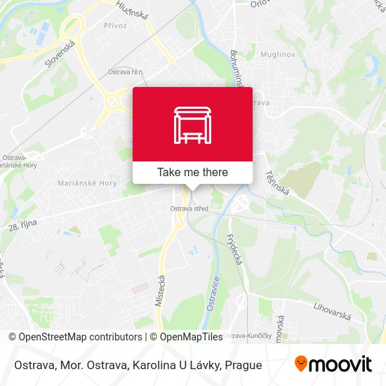Карта Ostrava, Mor. Ostrava, Karolina U Lávky