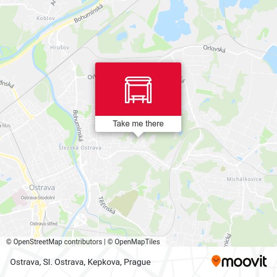 Ostrava, Sl. Ostrava, Kepkova map