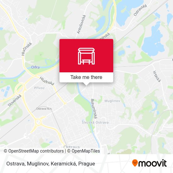Карта Ostrava, Muglinov, Keramická