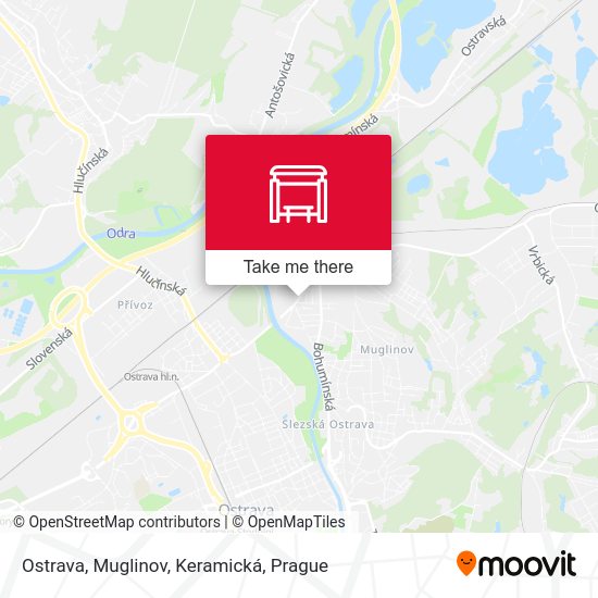 Карта Ostrava, Muglinov, Keramická