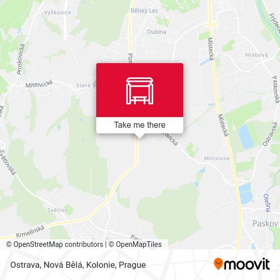 Ostrava, Nová Bělá, Kolonie map