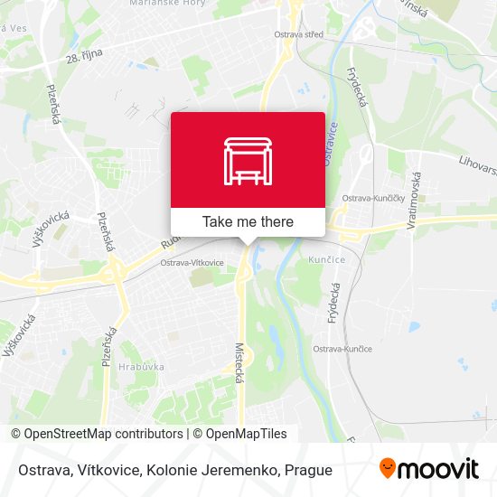 Ostrava, Vítkovice, Kolonie Jeremenko map