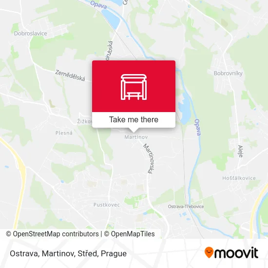 Карта Ostrava, Martinov, Střed