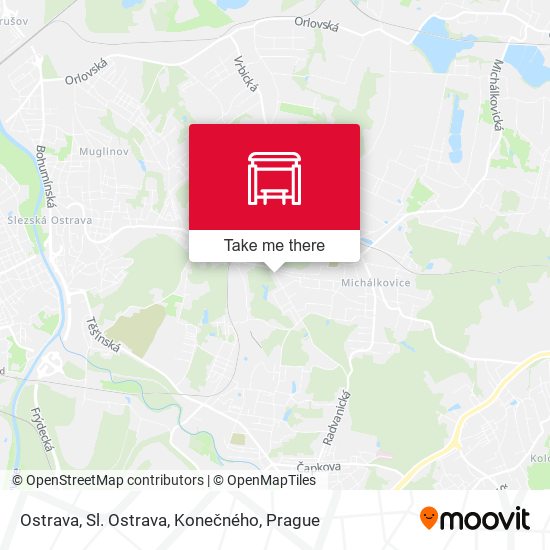 Ostrava, Sl. Ostrava, Konečného map