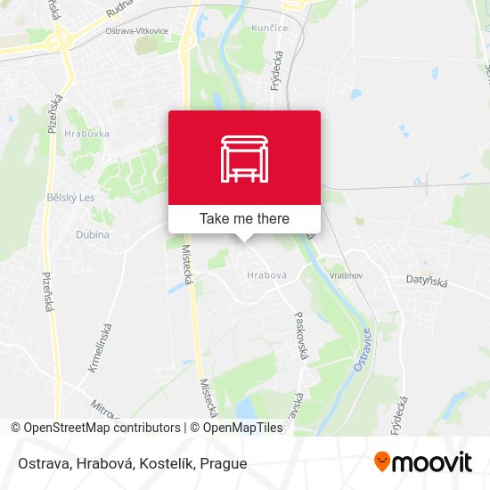 Ostrava, Hrabová, Kostelík map