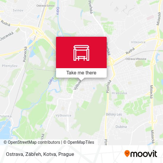 Ostrava, Zábřeh, Kotva map