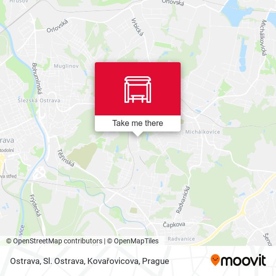 Ostrava, Sl. Ostrava, Kovařovicova map