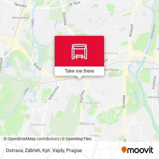 Ostrava, Zábřeh, Kpt. Vajdy map