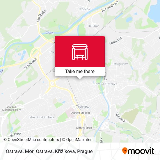 Ostrava, Mor. Ostrava, Křižíkova map