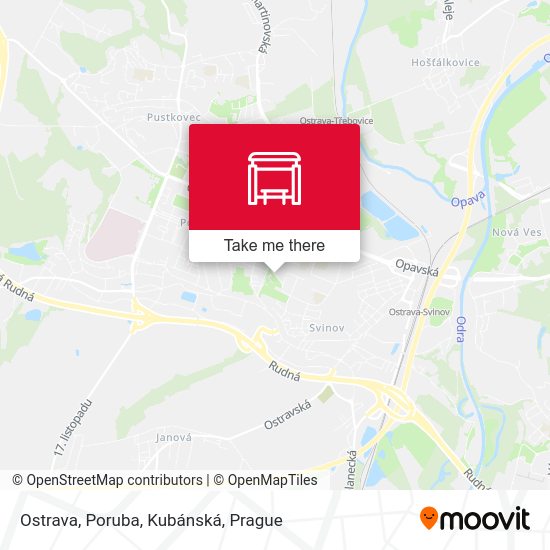 Ostrava, Poruba, Kubánská map