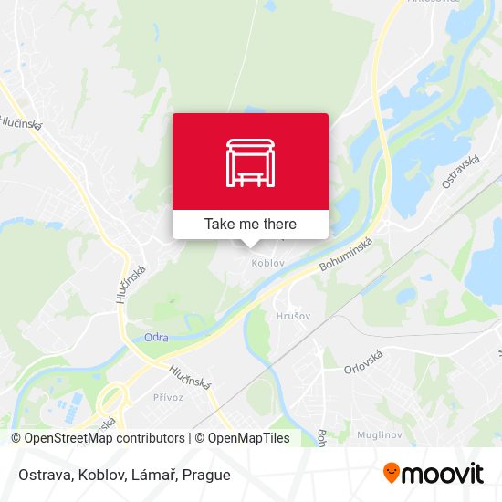 Ostrava, Koblov, Lámař map