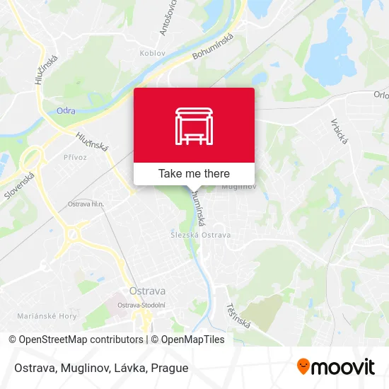 Карта Ostrava, Muglinov, Lávka
