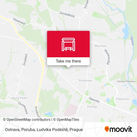 Ostrava, Poruba, Ludvíka Podéště map
