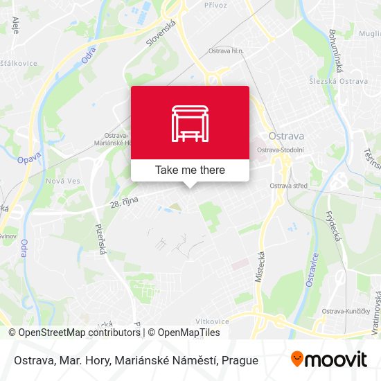 Ostrava, Mar. Hory, Mariánské Náměstí map