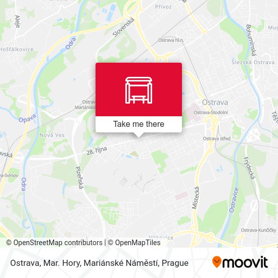 Ostrava, Mar. Hory, Mariánské Náměstí map