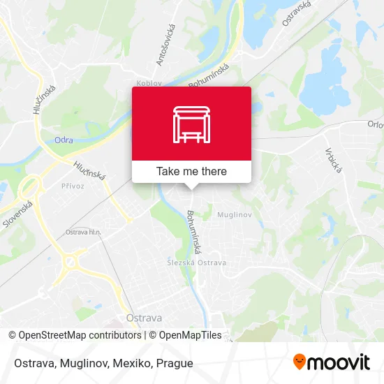 Карта Ostrava, Muglinov, Mexiko