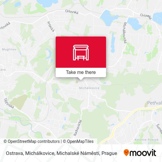 Ostrava, Michálkovice, Michalské Náměstí map