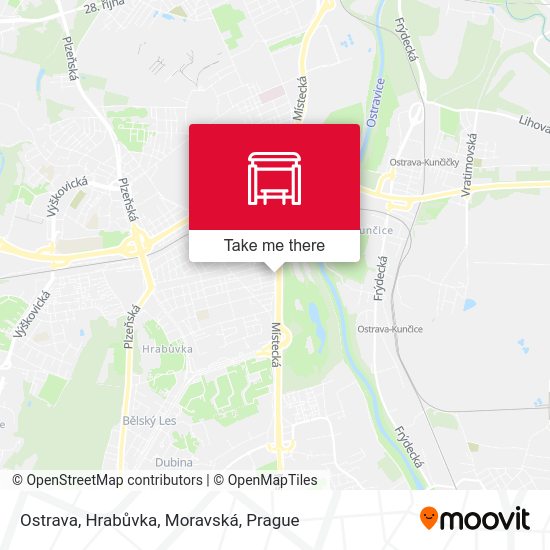Ostrava, Hrabůvka, Moravská map