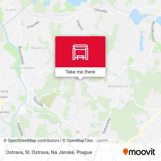 Ostrava, Sl. Ostrava, Na Jánské map