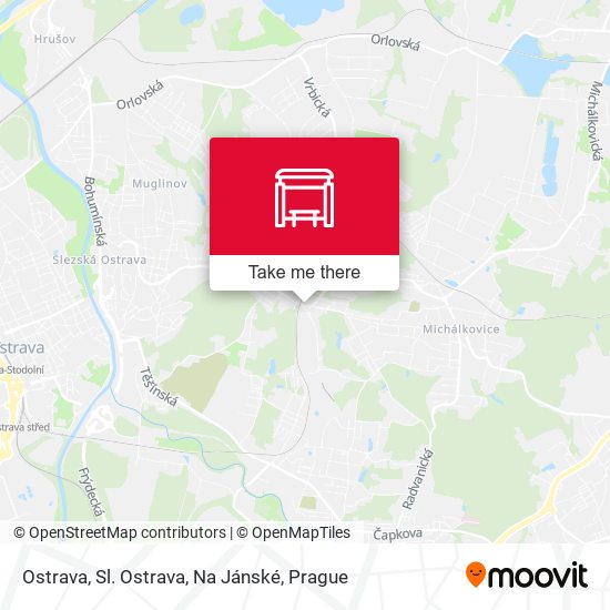 Ostrava, Sl. Ostrava, Na Jánské map