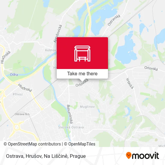 Карта Ostrava, Hrušov, Na Liščině