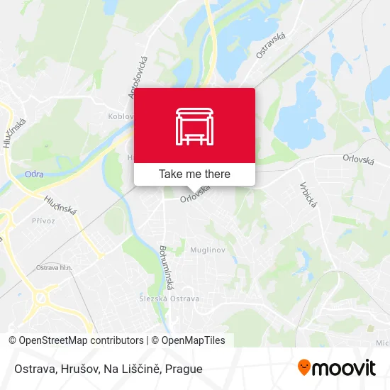 Карта Ostrava, Hrušov, Na Liščině