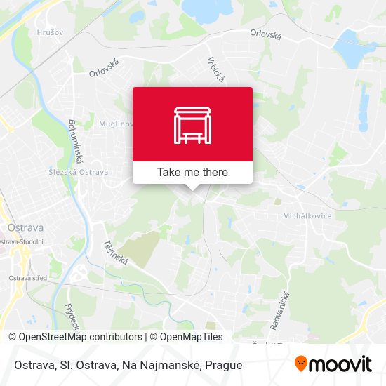 Ostrava, Sl. Ostrava, Na Najmanské map